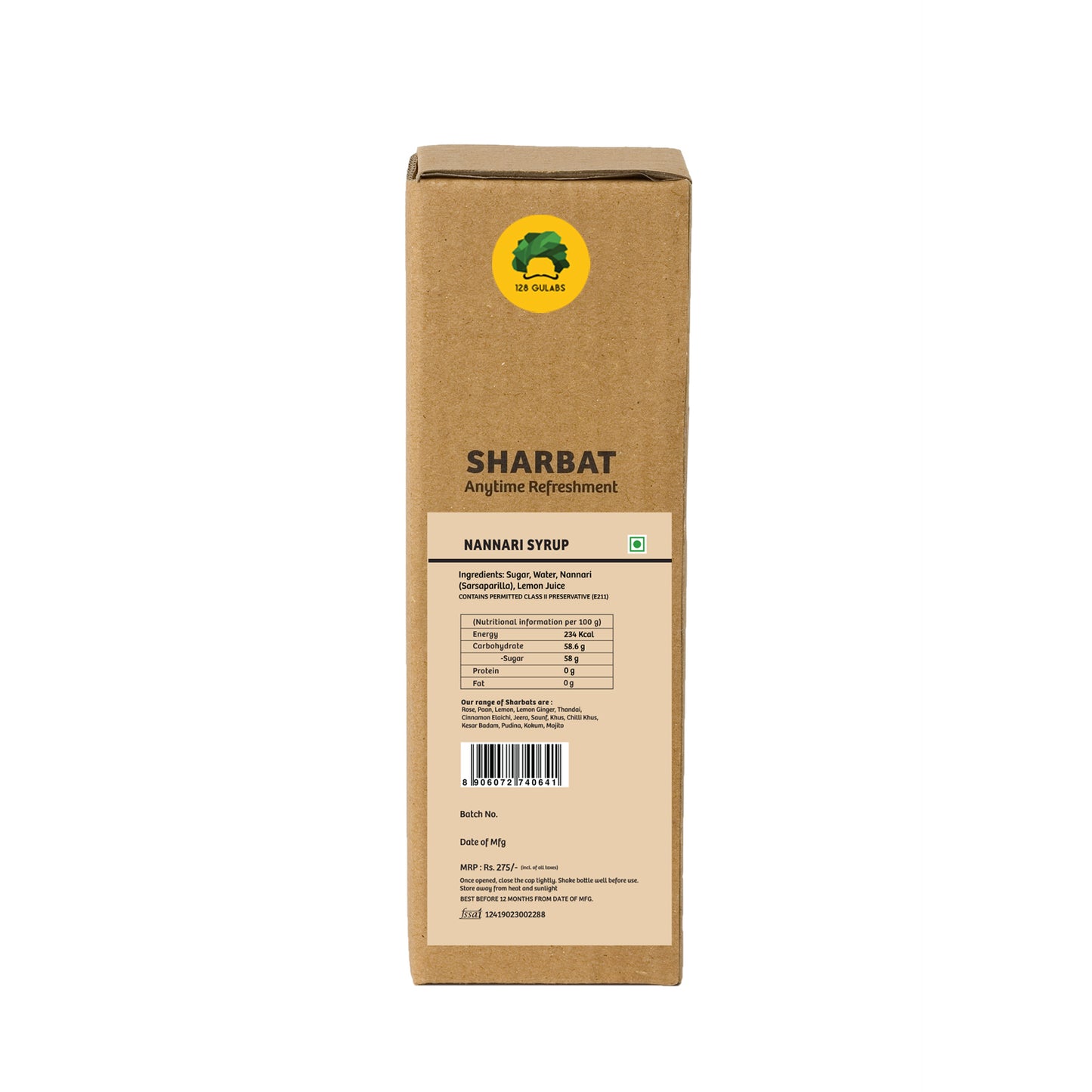 Nannari - Refreshing Root Syrup · 500ml · 12-15 servings
