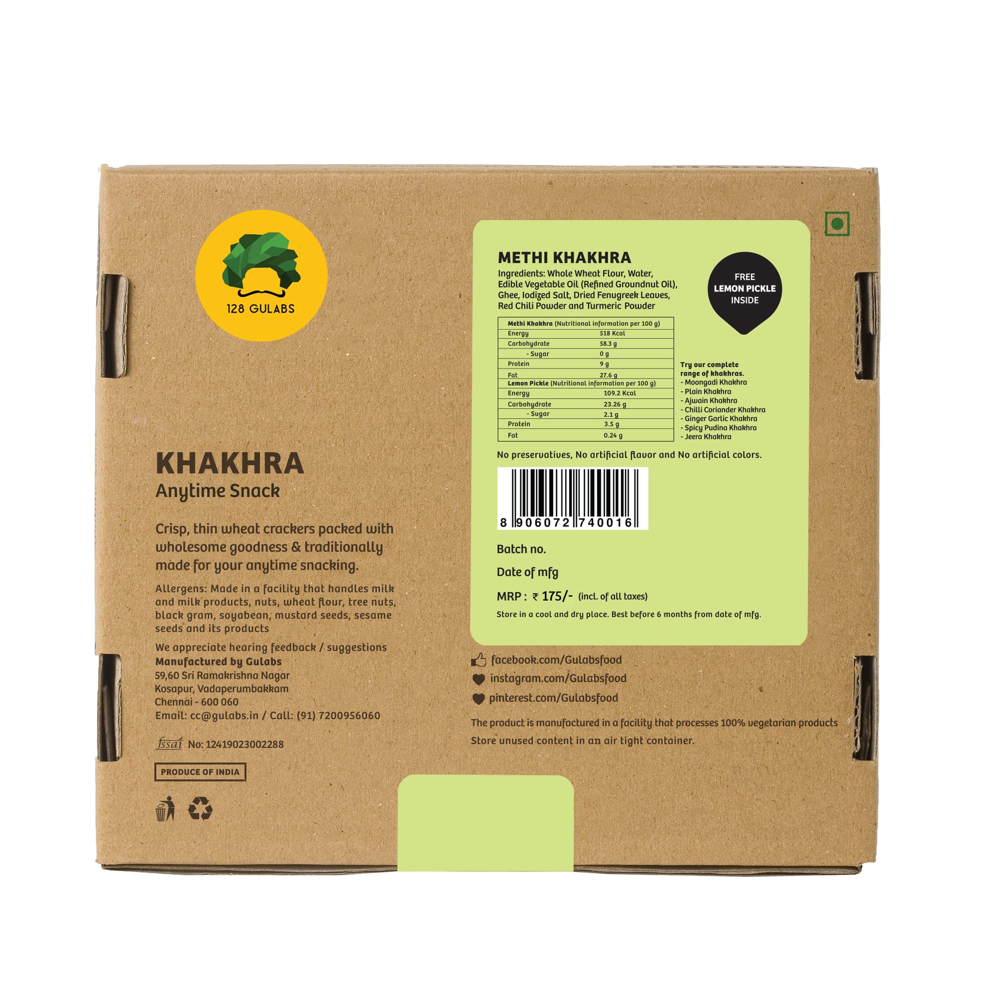 Methi Khakhra - GULABS