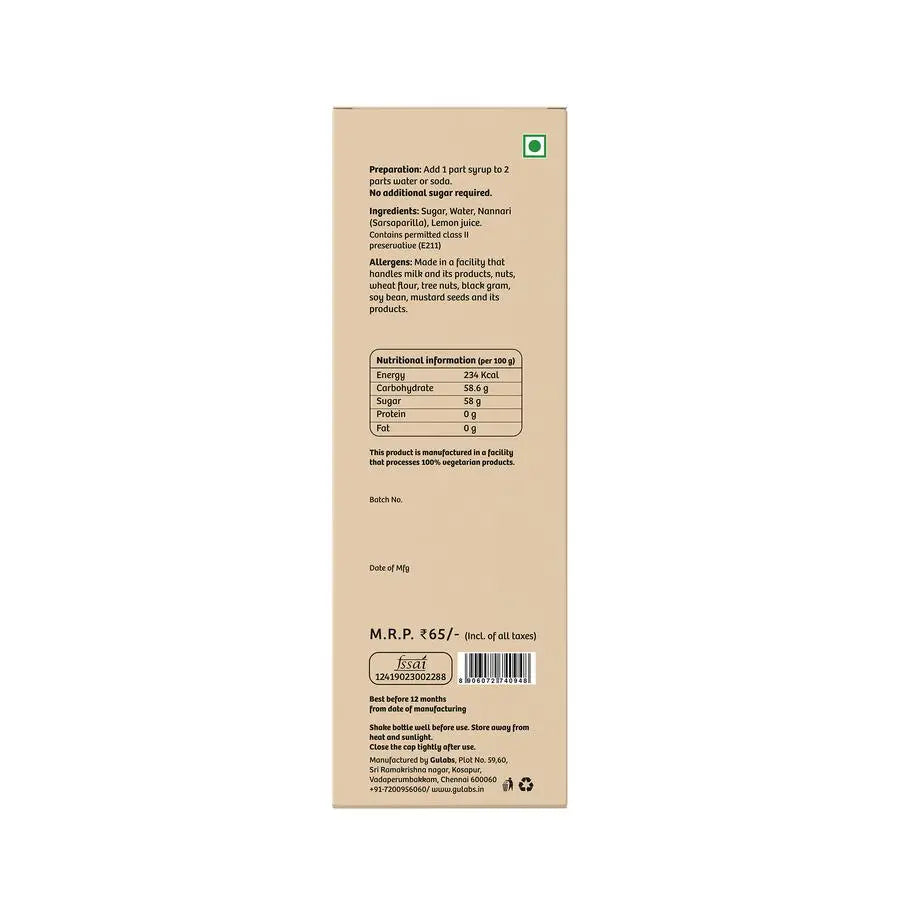 Nannari Mini Sharbat · 100ml · 2-3 servings Tastes best when mixed with water