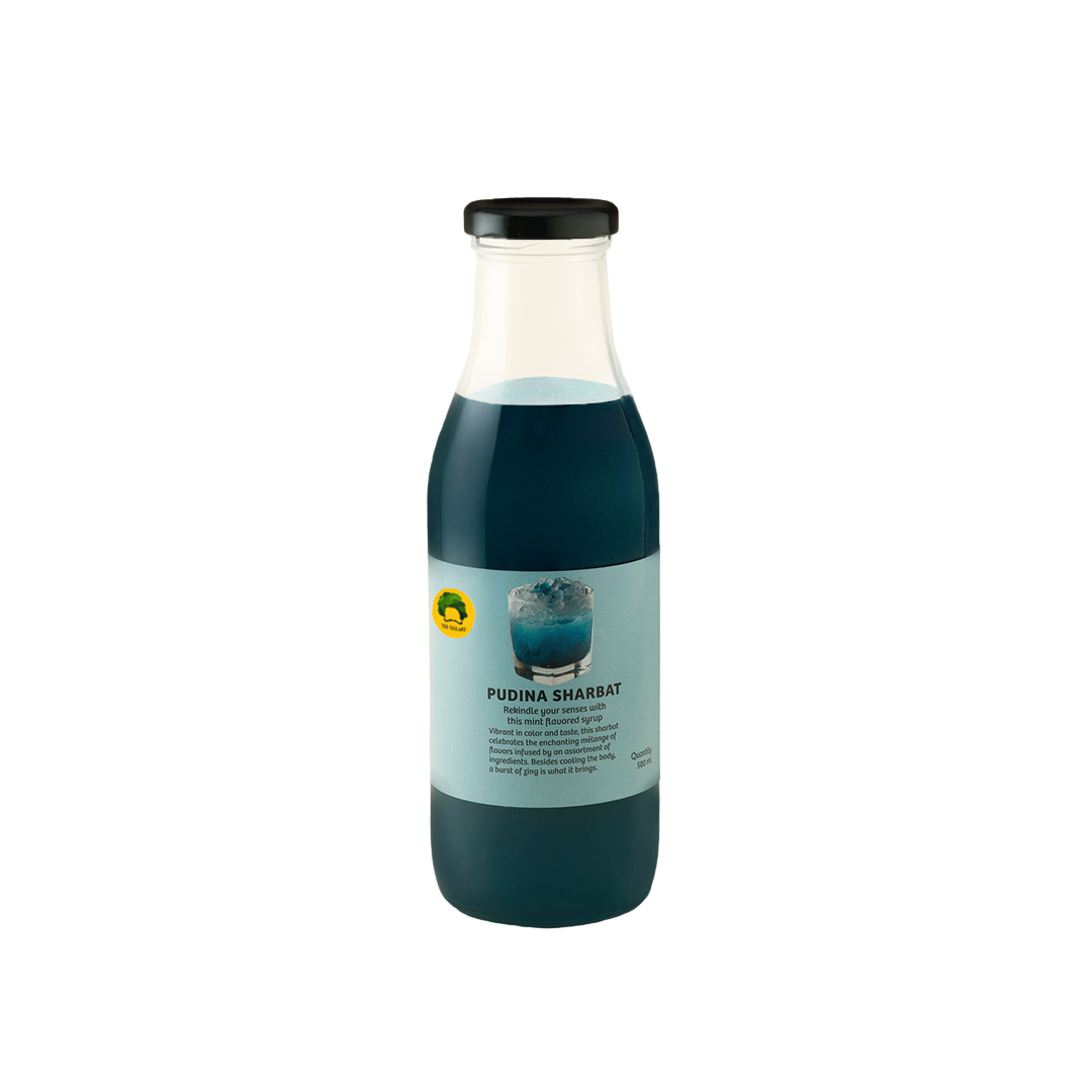 Pudina Sharbat (Mint Syrup) · 500ml · 12-15 servings