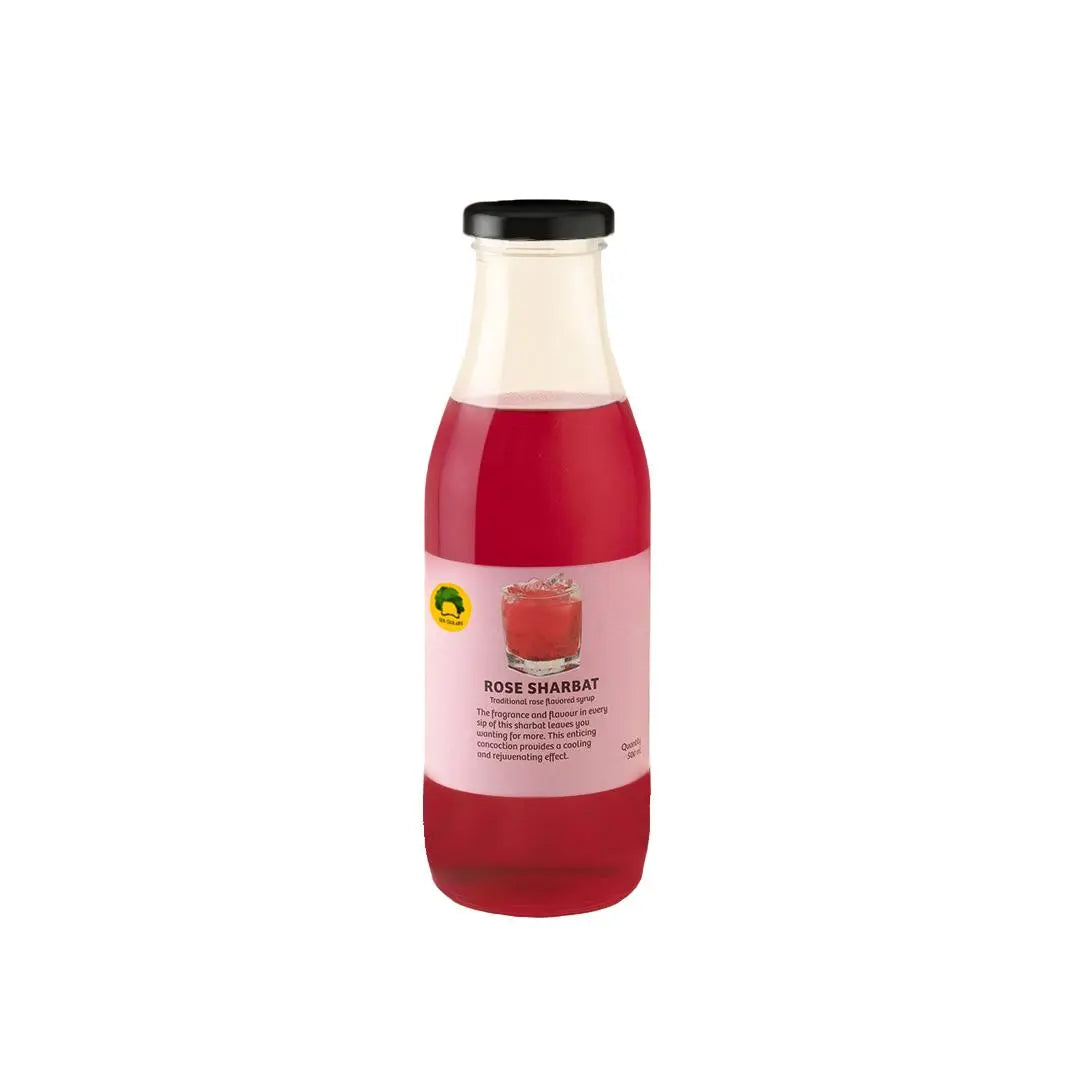 Rose Sharbat (Syrup) · 500ml · 12-15 servings Tastes best when mixed with water or milk