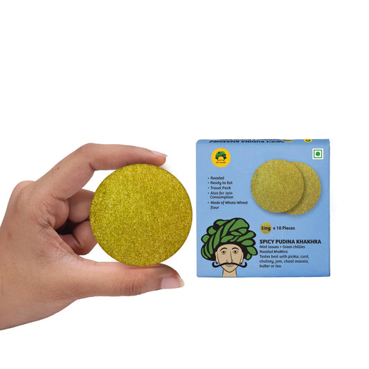 Tiny Spicy Pudina Khakhra 10 pieces