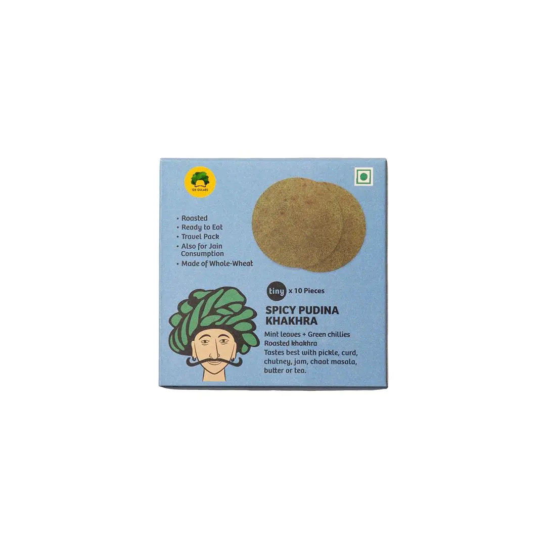 Tiny Spicy Pudina Khakhra 10 pieces