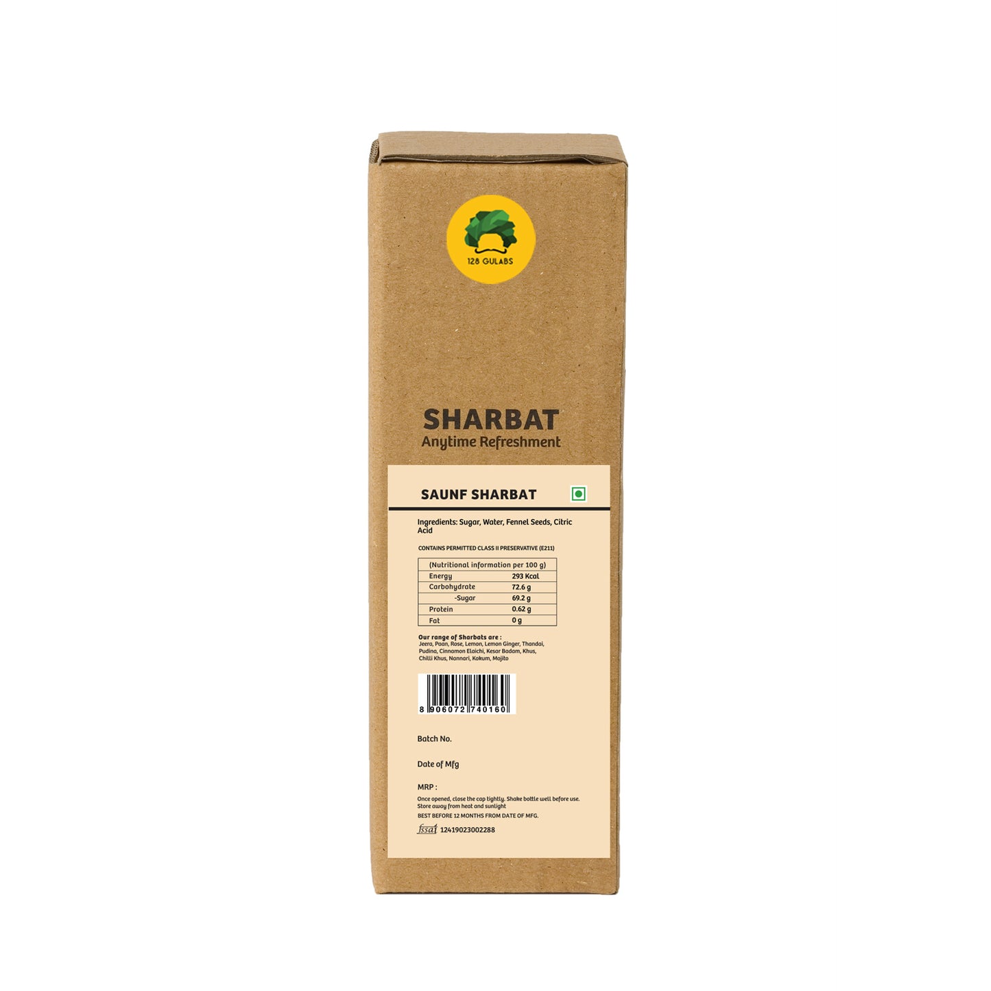 Saunf Sharbat · 500ml · 12-15 servings