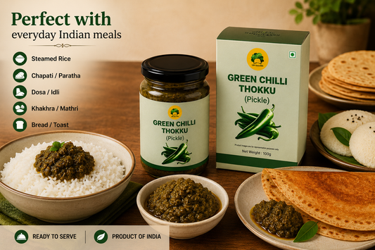 Green chilli thokku (pickle) GULABS