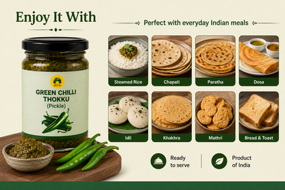 Green chilli thokku (pickle) (100g) GULABS