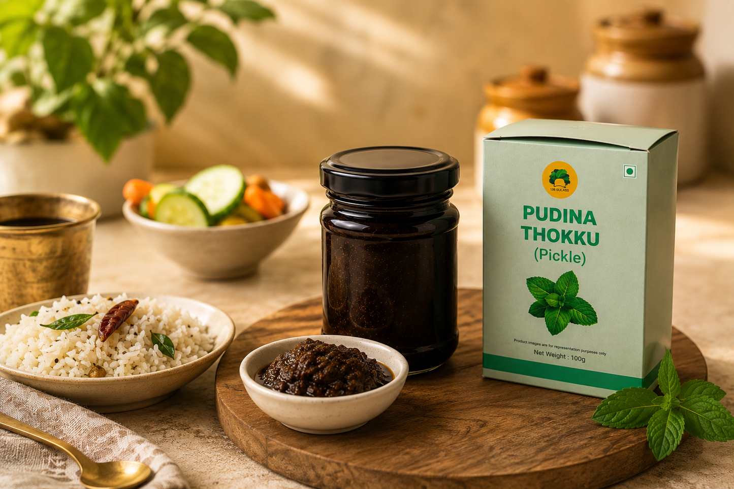 Pudina thokku (pickle) (100 grams) GULABS