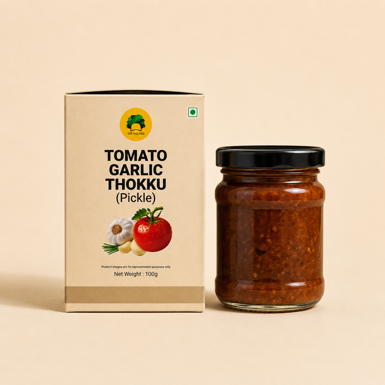 Tomato Garlic thokku (pickle) (100 grams) GULABS