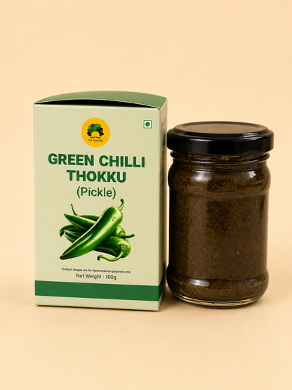 Green chilli thokku (pickle) (100 grams) GULABS