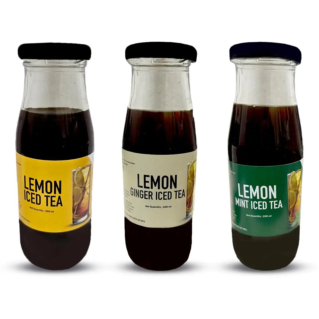 Combo of Lemon iced tea, Lemon ginger iced tea, Lemon Mint Iced tea GULABS