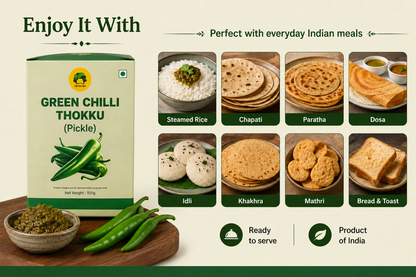 Green chilli thokku (pickle) (100 grams) GULABS