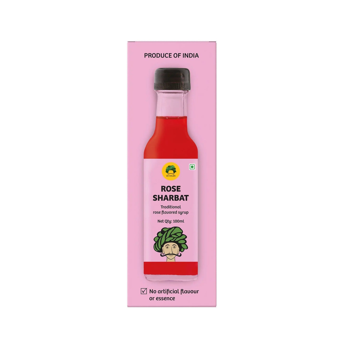 Rose Mini Sharbat (Syrup) · 100 ml · 2-3 servings Tastes best when mixed with water or milk