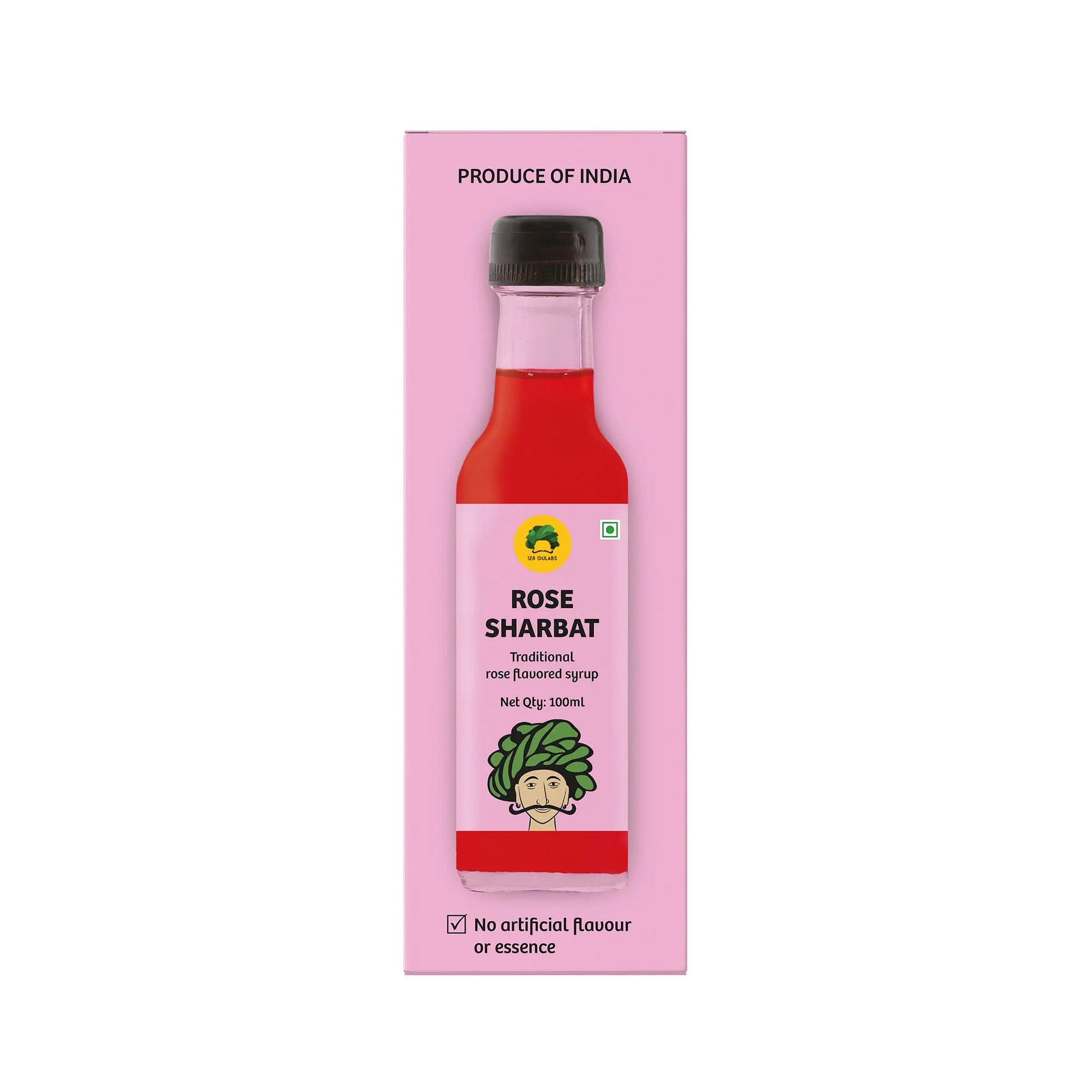 Rose Mini Sharbat (Syrup) · 100 ml · 2-3 servings Tastes best when mixed with water or milk